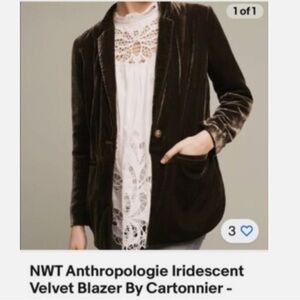 Cartonnier Women's Velvet Blazer